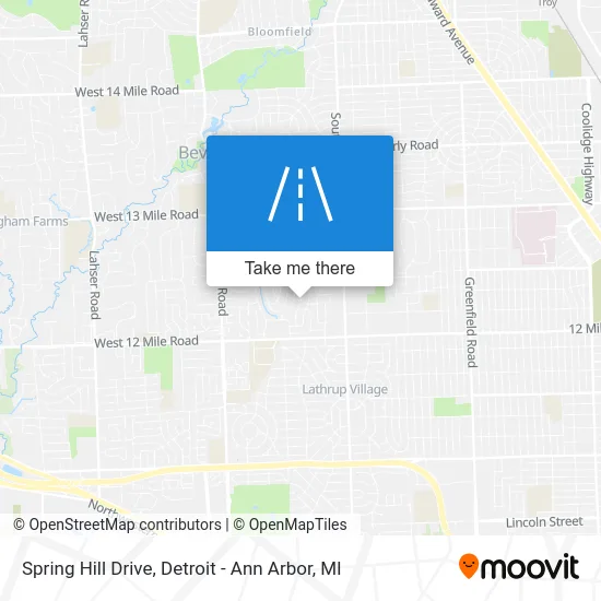 Spring Hill Drive map