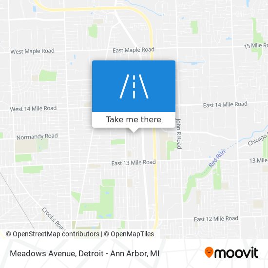 Meadows Avenue map