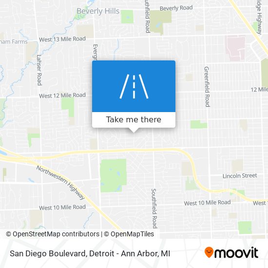 San Diego Boulevard map
