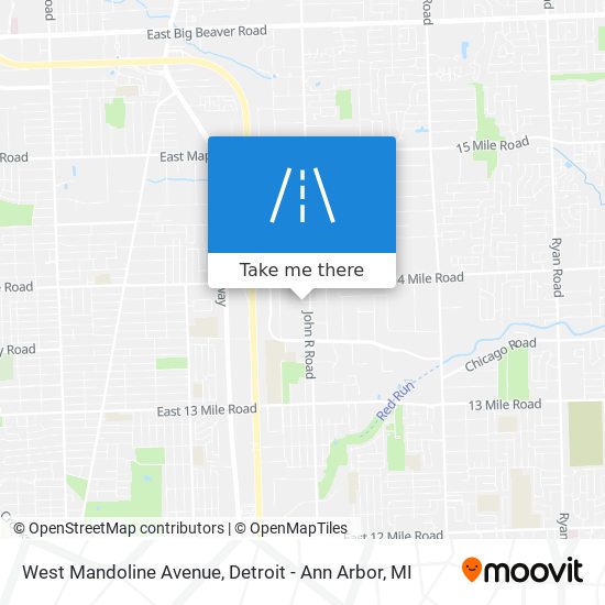 West Mandoline Avenue map