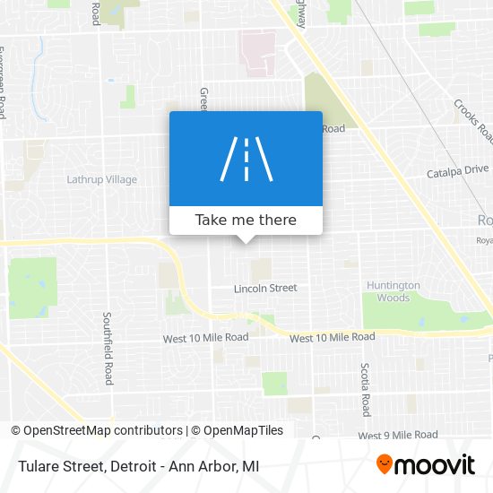 Tulare Street map