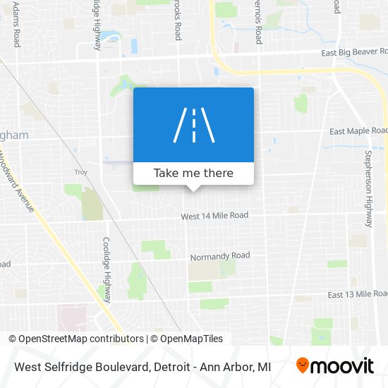 West Selfridge Boulevard map