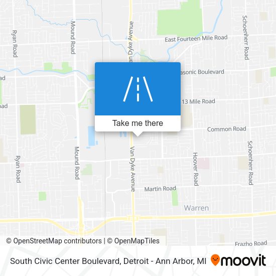South Civic Center Boulevard map