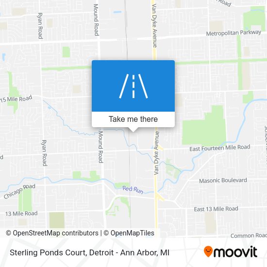 Sterling Ponds Court map