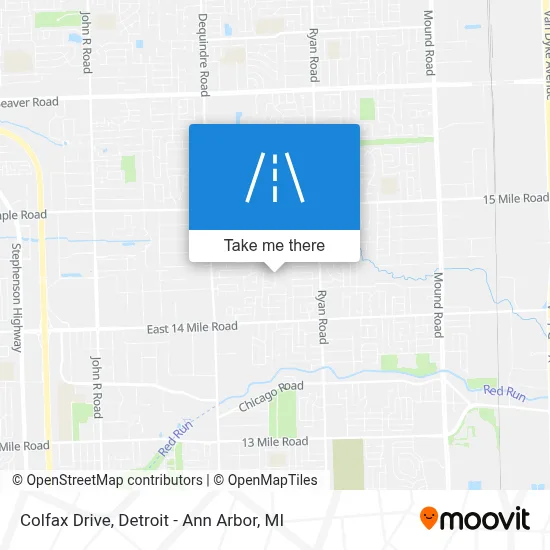 Colfax Drive map