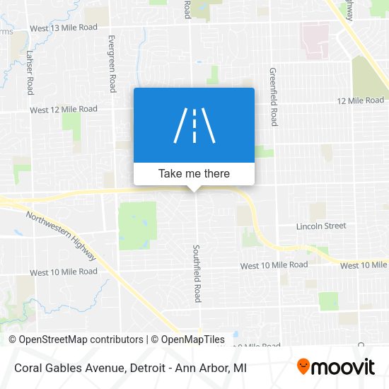 Coral Gables Avenue map