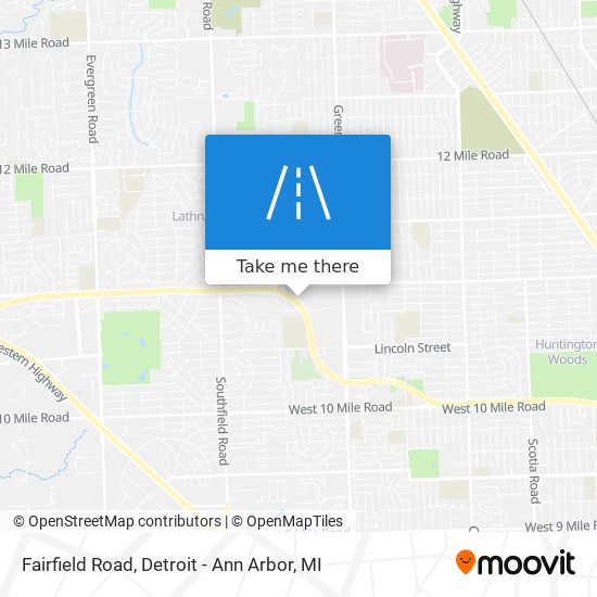 Fairfield Road map