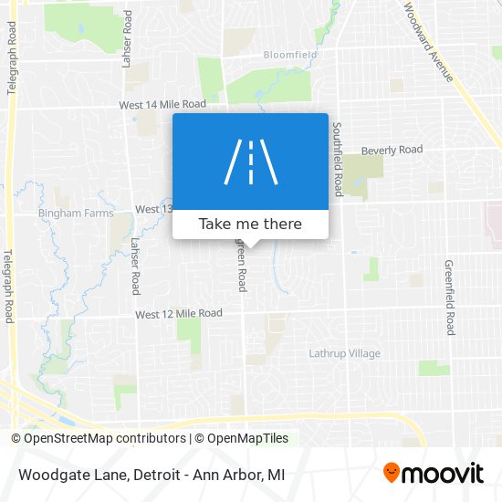 Mapa de Woodgate Lane