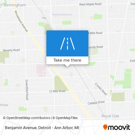 Benjamin Avenue map