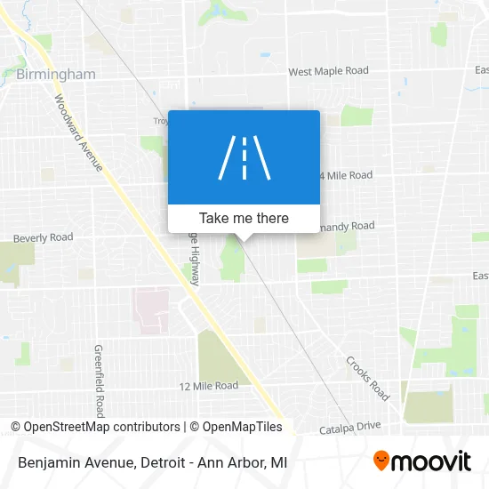 Benjamin Avenue map