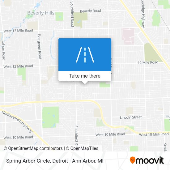 Spring Arbor Circle map