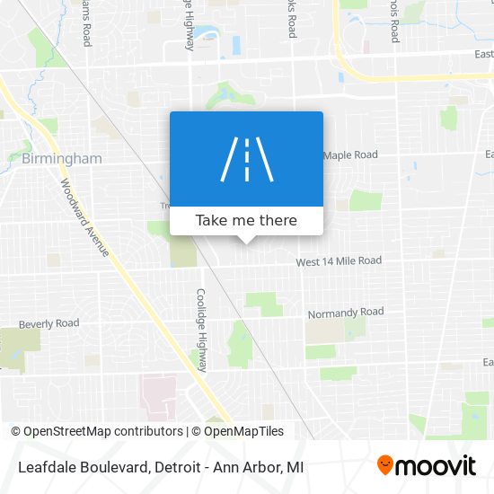 Leafdale Boulevard map