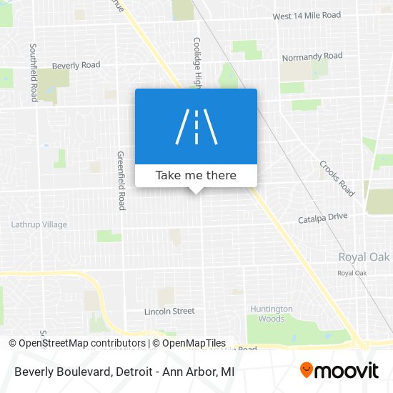 Beverly Boulevard map