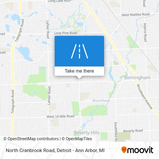 North Cranbrook Road map