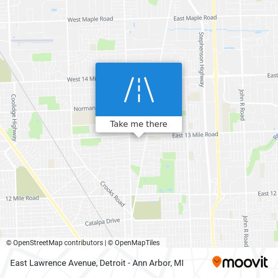 East Lawrence Avenue map