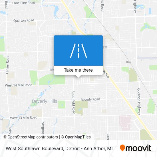 West Southlawn Boulevard map