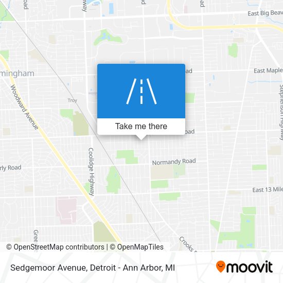 Mapa de Sedgemoor Avenue