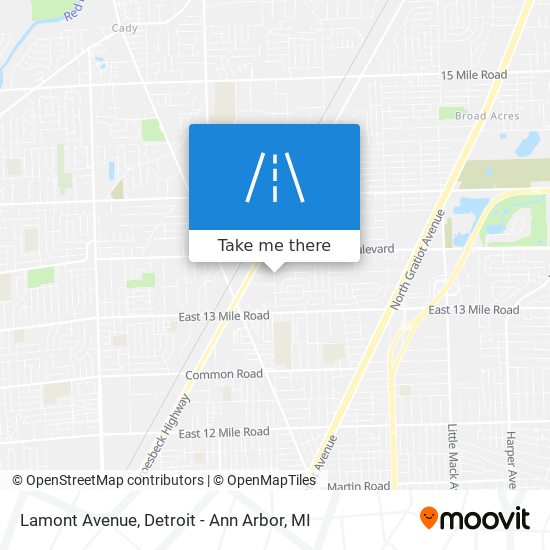 Mapa de Lamont Avenue