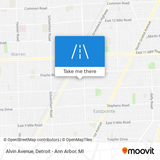 Mapa de Alvin Avenue