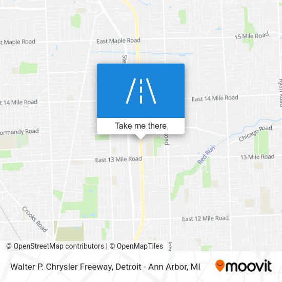 Walter P. Chrysler Freeway map