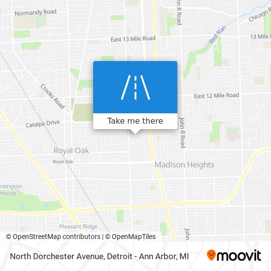 North Dorchester Avenue map