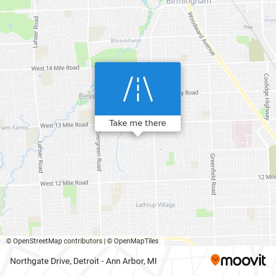 Northgate Drive map