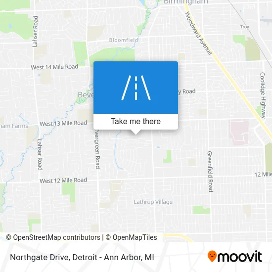 Northgate Drive map