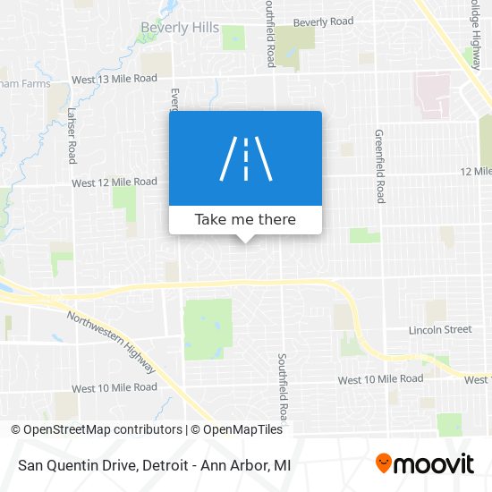 San Quentin Drive map
