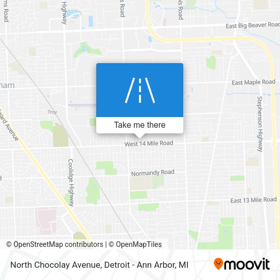 North Chocolay Avenue map