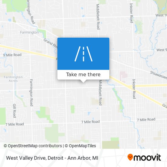 West Valley Drive map
