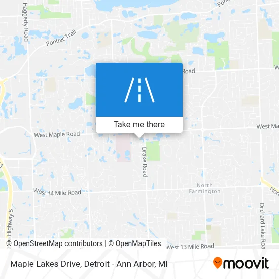 Maple Lakes Drive map