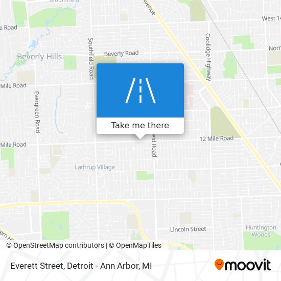 Everett Street map