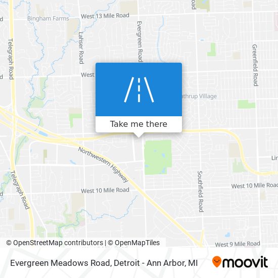 Evergreen Meadows Road map