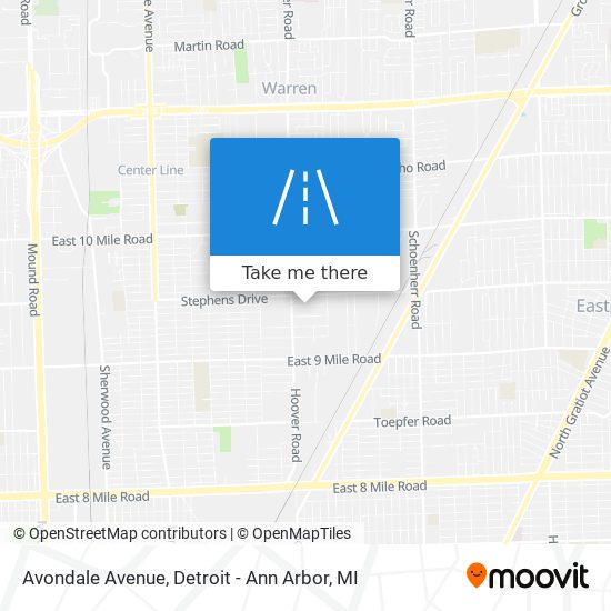 Mapa de Avondale Avenue