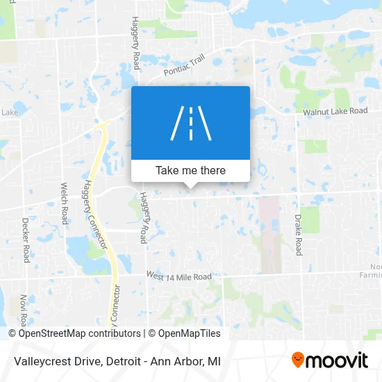 Valleycrest Drive map