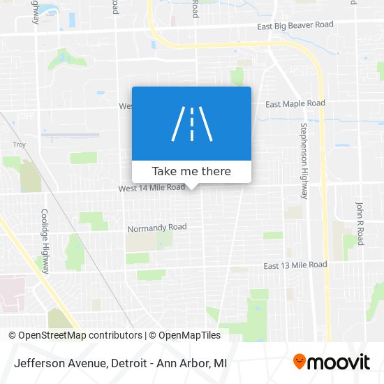 Jefferson Avenue map