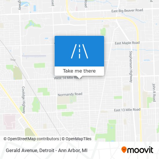 Gerald Avenue map