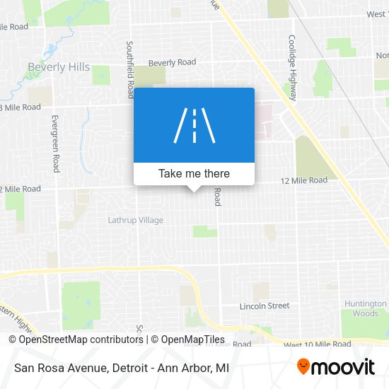 Mapa de San Rosa Avenue