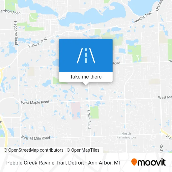 Pebble Creek Ravine Trail map