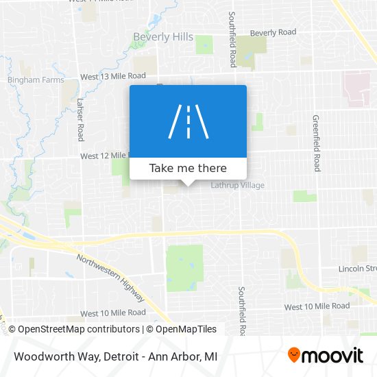 Woodworth Way map