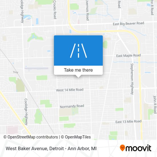 Mapa de West Baker Avenue