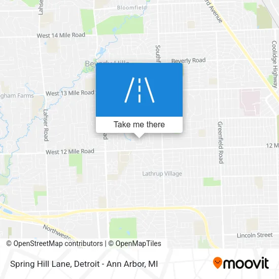 Spring Hill Lane map