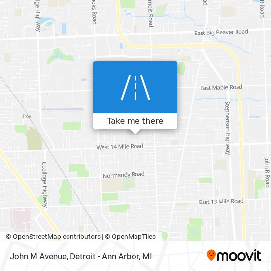 John M Avenue map