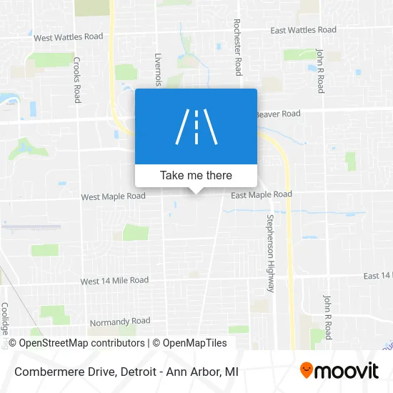 Combermere Drive map