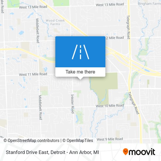 Stanford Drive East map