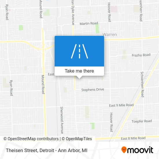 Mapa de Theisen Street