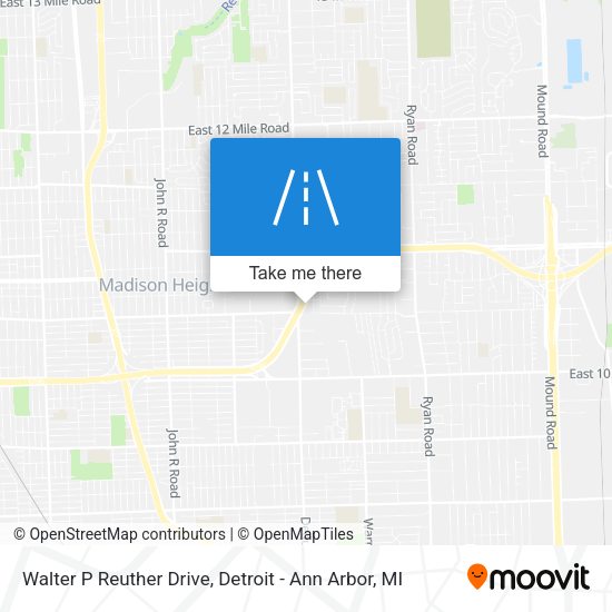 Walter P Reuther Drive map