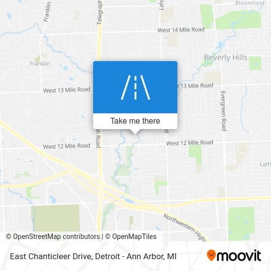 East Chanticleer Drive map