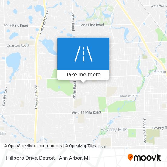 Hillboro Drive map