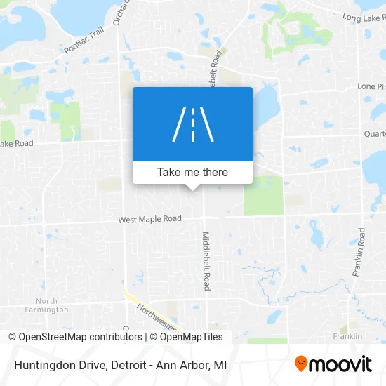 Huntingdon Drive map